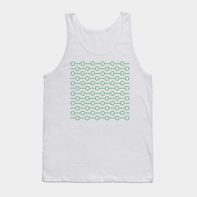 Christmas vector with dotted hoops of simple modern green stitches Tank Top by marufemia